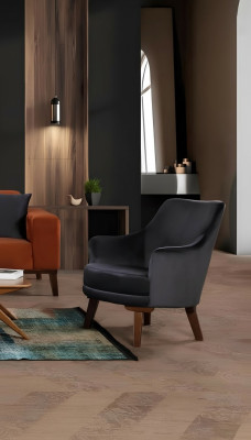 Design Salon Fotel 1 Siedziba Nowoczesny Materiał Poliester Kolor Szary