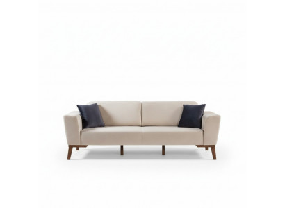 Sofa do salonu trzyosobowa nowoczesna kanapa beżowa Podkładka pod meble