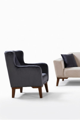 Luksusowy Fotel 1 miejsce siedzące Designerski Fotel Jednoosobowy Włókienniczy Podkładka Meble
