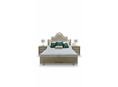 Design Podwójne łóżko hotelowe Sypialnia Drewno Meble Łóżko Podkładka Drewno 180x200 Nowość