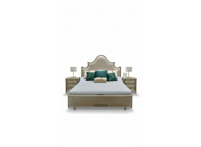 Design Podwójne łóżko hotelowe Sypialnia Drewno Meble Łóżko Podkładka Drewno 180x200 Nowość