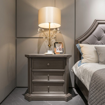 Stolik nocny Design Meble Szafki nocne Drewno Sypialnia Konsole Stolik