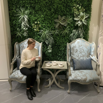 Fotel Materiał Meble Jednomiejscowe Relaks Siedziba Design Kanapa Włókienniczy Fotel do Salonu