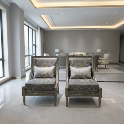 Fotel Luxury Podkładka Designer Włókienniczy 1 miejsce siedzące Podkładka Siedziba jednoosobowa Meble nowe