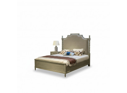 Łóżko Podwójne łóżko Sypialnia Design bed Moderne Podkładka Drewno Włókiennicze Meble Nowe