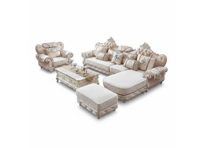 Klasyczny narożnik Narożnikowa kanapa Zestaw narożny Żywy krajobraz Sofa w kształcie litery L