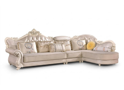 Chesterfield Narożnikowa kanapa Sofa Kanapa Podkładka Meble Baroque Rokoko Materiał Skóra