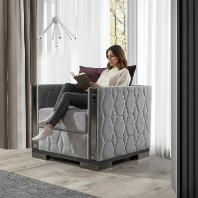 Fotel Meble Jednomiejscowe Sofa do Salonu Sofa Relaks Lustro Elementy