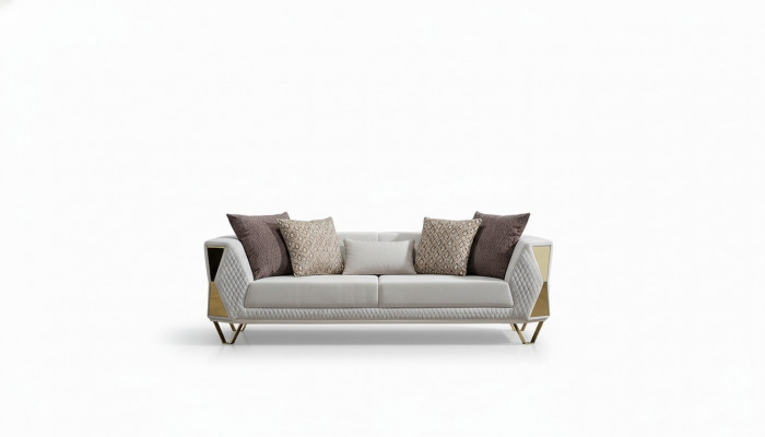 Ustawić Zestaw sofowy 3+3+1 miejsce do siedzenia Sofa Fotel Sofy Modern Brown nowość