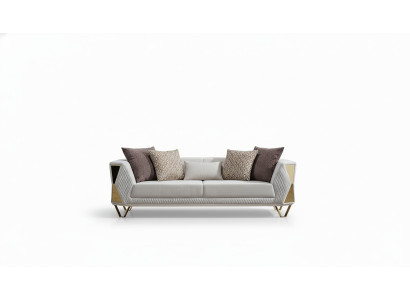 Ustawić Zestaw sofowy 3+3+1 miejsce do siedzenia Sofa Fotel Sofy Modern Brown nowość