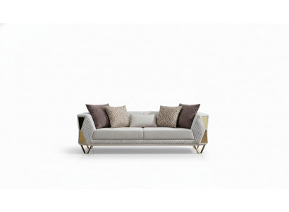 Ustawić Zestaw sofowy 3+3+1 miejsce do siedzenia Sofa Fotel Sofy Modern Brown nowość