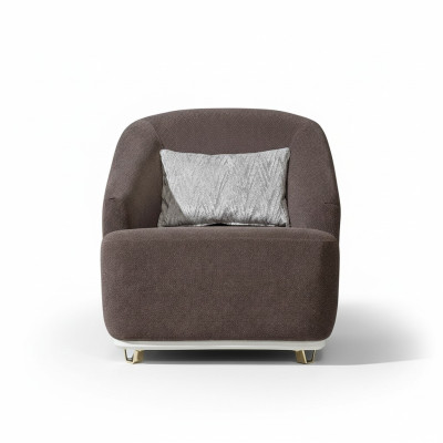 Fotel Sofa Jednoosobowa 1-osobowa Kanapa Salon Meble Metal z Włókienniczy