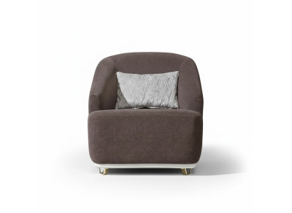 Fotel Sofa Jednoosobowa 1-osobowa Kanapa Salon Meble Metal z Włókienniczy