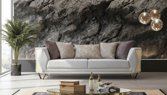 Niezwykła sofa do salonu trzyosobowa kanapa Podkładka Meble Materiał 3er