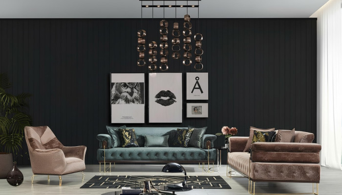 Zestaw sofowy Sofa Ustawić Sofy Fotel 3+3+1osobowa Materiał Nowoczesny