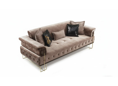Luksusowa trzyosobowa sofa brązowa 3 miejsce do siedzenia Sofas Design Modern Design Meble