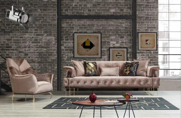 Fotel Design Salon Podkładka Drewno Podkładka Nowoczesny Luksus Brązowy Nowość