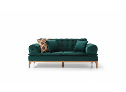 Luksusowa Sofa 3 miejsce do siedzenia Sofy Siedziba Material Design Meble Style Włókienniczy Nowa zieleń
