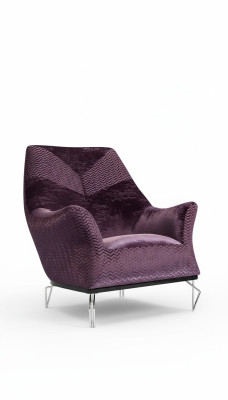 Fotel Single Seater 1Seater Podkładka Siedziba Projektant Siedziba Materiał Modern Purple