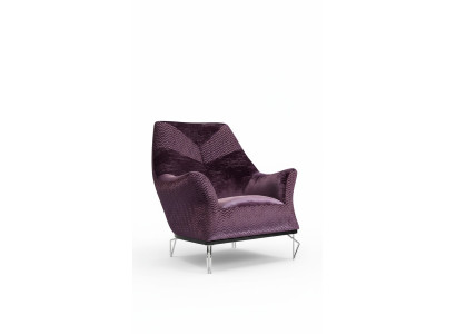 Fotel Single Seater 1Seater Podkładka Siedziba Projektant Siedziba Materiał Modern Purple