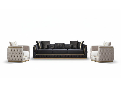 Zestaw sofowy Ustawić Sofy Sofa Fotel trzyosobowa 3+3+1 miejsce do siedzenia Materiał