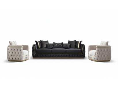 Zestaw sofowy Ustawić Sofy Sofa Fotel trzyosobowa 3+3+1 miejsce do siedzenia Materiał