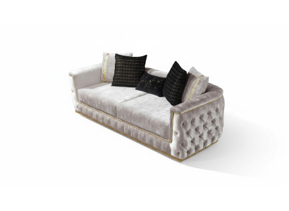 Luksusowa trzyosobowa sofa 3 miejsce do siedzenia Sofy Siedziba Design Couch Meble New Beige