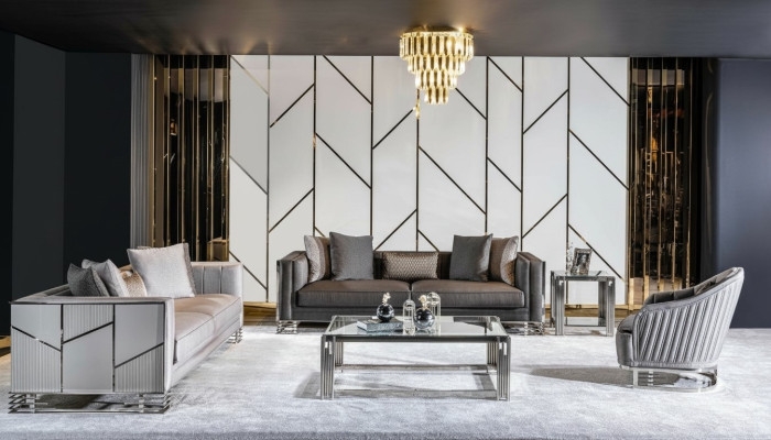 Zestaw sofowy 3+3+1 miejsce do siedzenia stolik kawowy Stolik Sofa Fotel Zestaw 5-częściowy.