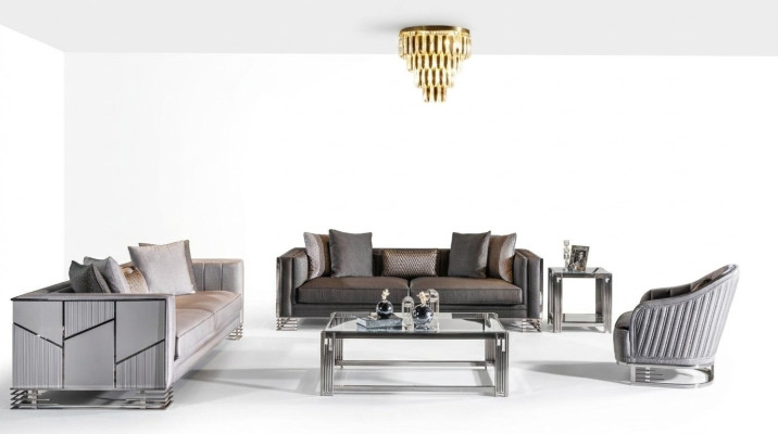 Zestaw sofowy 3+3+1 miejsce do siedzenia stolik kawowy Stolik Sofa Fotel Zestaw 5-częściowy.