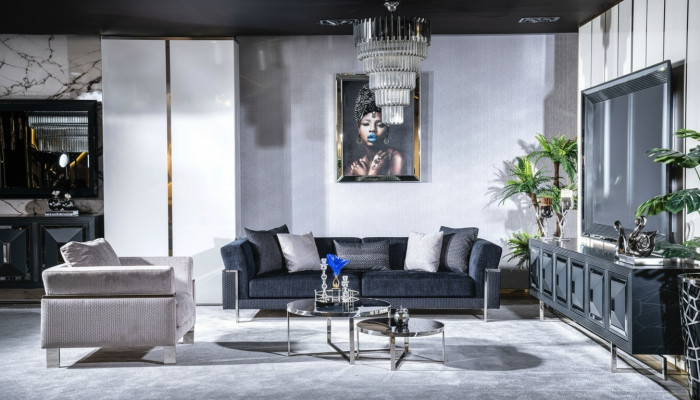 Salon Zestaw sofowy 3+1 miejsce do siedzenia stolik kawowy Sofa Fotel Zestaw 4-częściowy.