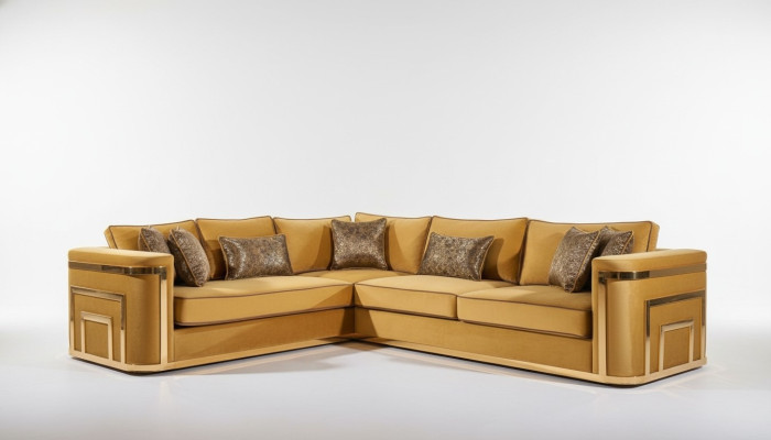 Narożniki Meble Materiał Żywy krajobraz Narożnikowa kanapa Sofa w kształcie litery L Zestaw narożny