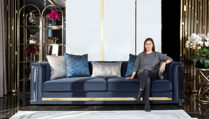 Luksusowa trzyosobowa sofa 3 miejsce do siedzenia Sofy Siedziba Design Meble Kanapy Czarny