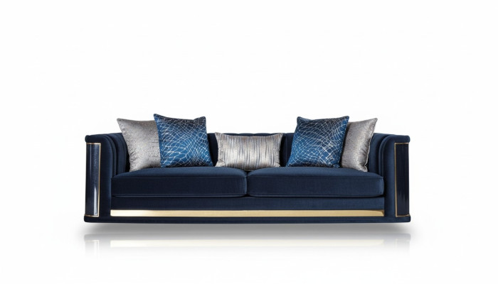 Luksusowa trzyosobowa sofa 3 miejsce do siedzenia Sofy Siedziba Design Meble Kanapy Czarny