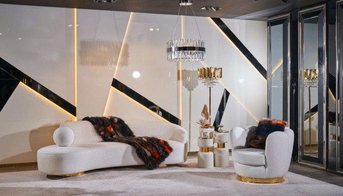 Luksusowa Sofa Biały Zestaw sofowy Fotel 3+1 miejsce siedzące Material Design Sofas Grupa