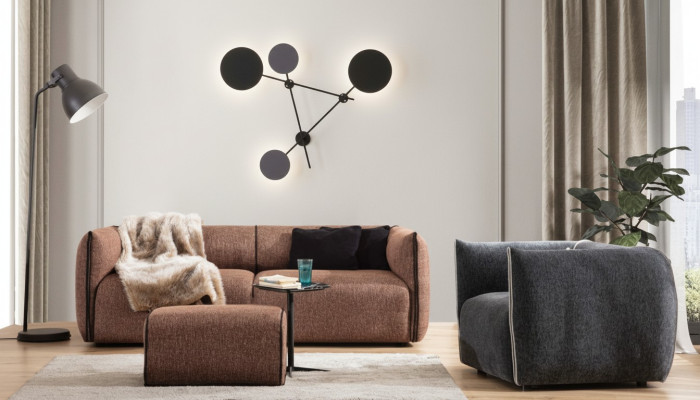 Luksusowa Kanapa 4+1 Meble Sofa Kanapy Zestaw sofowy 2-częściowy. Zestaw sofowy brąz