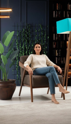 Fotel miejsce siedzące Pokój dzienny 1 Siedziba Materiał Poliester Styl Nowoczesny Design Luksus Nowość