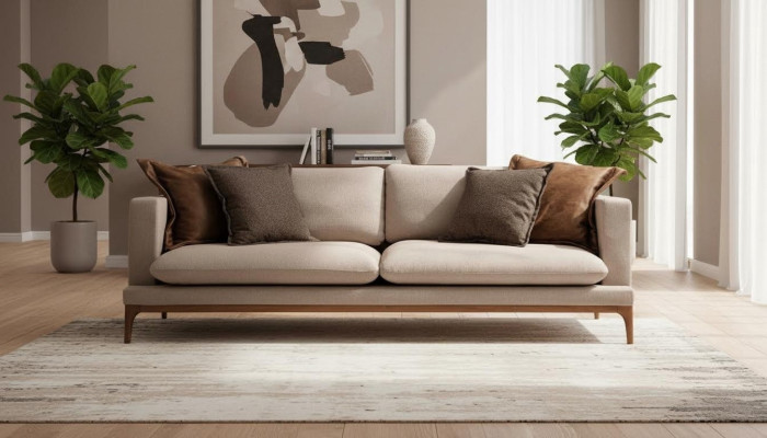 Sofa dwuosobowa 2 miejsce do siedzenia Sofy Materiał Włókienniczy Salon Poliester Styl Nowoczesny Nowy