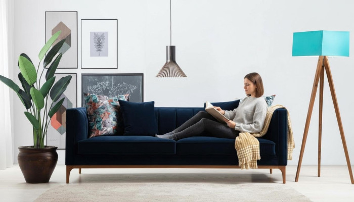 Sofa trzyosobowa 3 miejsce do siedzenia Sofy Luksus Siedziba Materiał Styl nowoczesny Włókienniczy Kanapy Meble