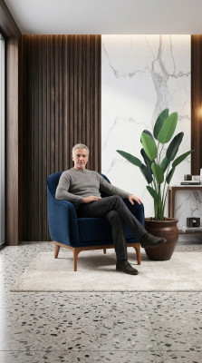 Luksusowy Fotel miejsce siedzące Pokój dzienny 1 Siedziba Materiał Poliester Styl Nowoczesny design Nowość