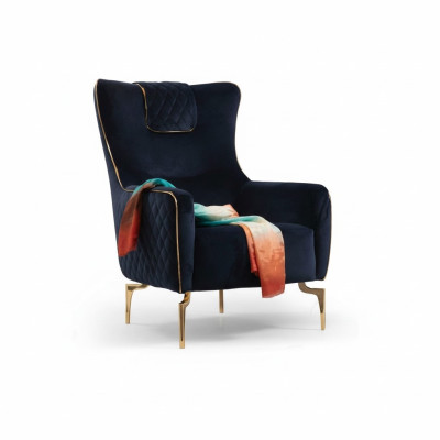 Fotel EarsFotel Luxury 1 miejsce do siedzenia Podkładka Siedziba Projektant Włókienniczy Siedziba Material Modern
