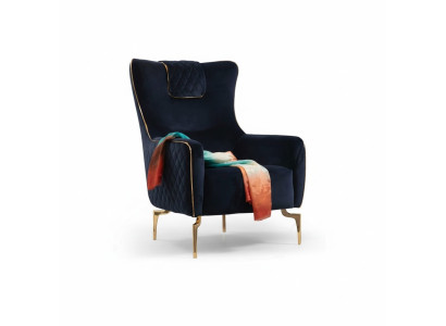 Fotel EarsFotel Luxury 1 miejsce do siedzenia Podkładka Siedziba Projektant Włókienniczy Siedziba Material Modern