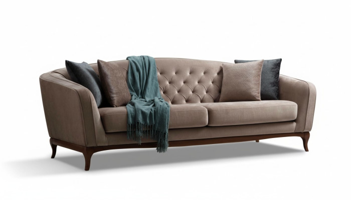 Sofa trzyosobowa 3 miejsce do siedzenia Sofy Luksusowa Kanapa Tapicerowana Materiał Kanapy Meble 230cm