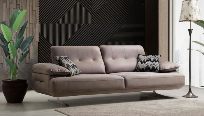 Meble w stylu włoskim Sofa trzyosobowa Podkładka Sofa Luksusowe kanapy Włókienniczy Materiał