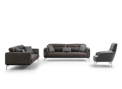 Zestaw sofowy Sofa Ustawić Sofy 3+3+1 miejsce siedzące Fotel Nowoczesny Poliester Trzyosobowy