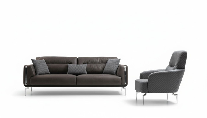 Luksusowy Zestaw sofowy Sofa Ustawić Sofy 3+1 miejsce siedzące Fotel Nowoczesny Poliester Nowy