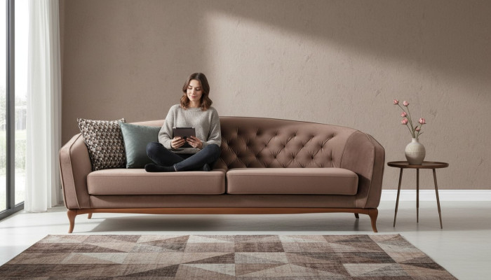 Luksusowa Sofa Projektowana Trzyosobowa Nowoczesna Kanapa Niebieskie Kanapy Meble Podkładka Loft Nowość