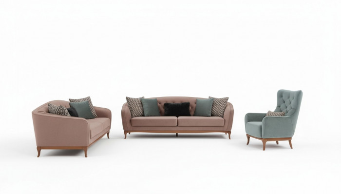 Luksusowy Zestaw sofowy Sofa Ustawić Sofy 4+3+1 miejsce do siedzenia Materiał 3-częściowy Zestaw Kanapy Podkładka