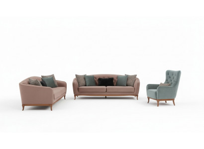 Luksusowy Zestaw sofowy Sofa Ustawić Sofy 4+3+1 miejsce do siedzenia Materiał 3-częściowy Zestaw Kanapy Podkładka