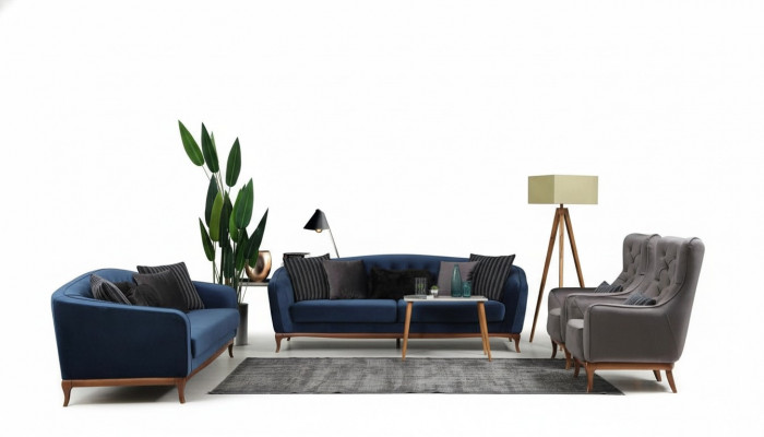 Chesterfield Ustawić Zestaw sofowy luksusowa sofa 4+3+1 miejsce do siedzenia Grupa Materiał