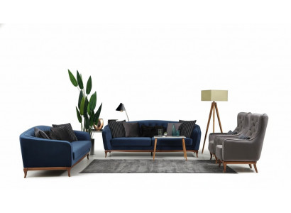 Chesterfield Ustawić Zestaw sofowy luksusowa sofa 4+3+1 miejsce do siedzenia Grupa Materiał